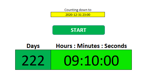 How To Do Date Countdown On Excel