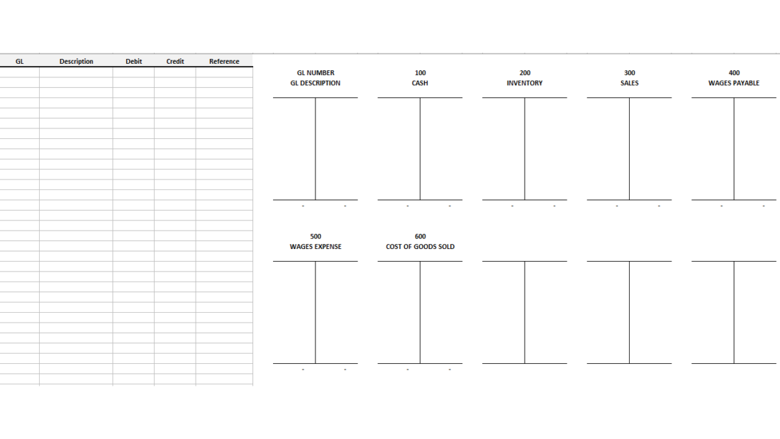 t account excel template spreadsheet