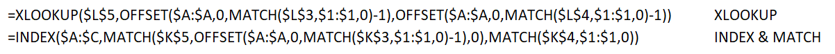 xlookup index match doing dynamic formulas