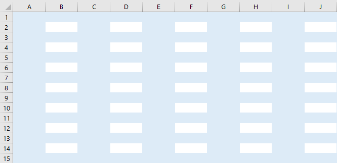 conditional formatting overlap for both columns and rows in blue