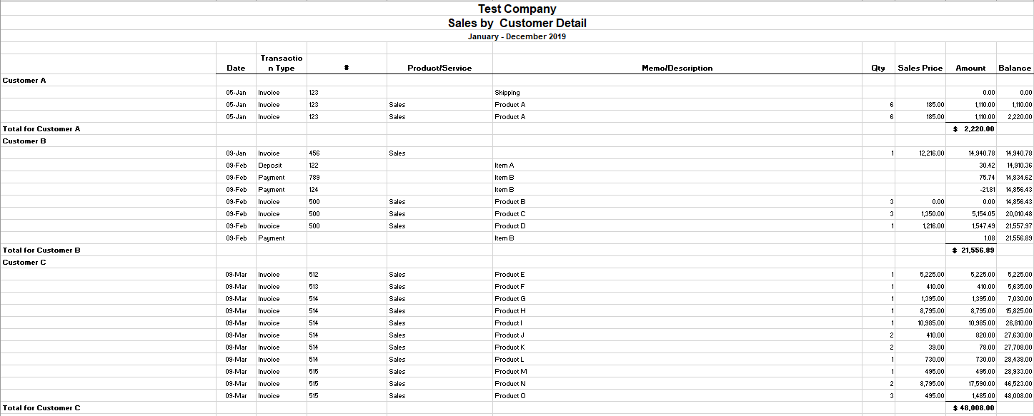 quickbooks invoice template excel