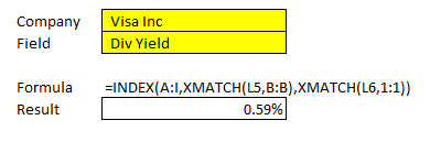 Using XMATCH with INDEX.