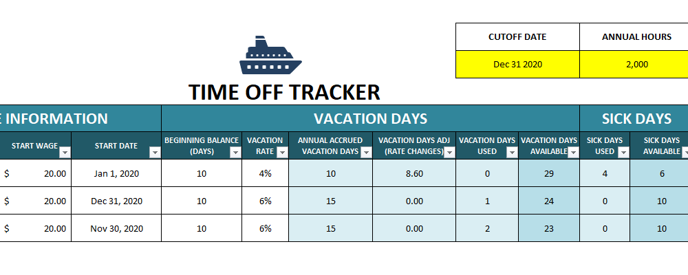 Time Off Tracker