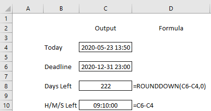 active work timer for excel