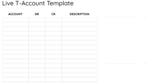 Live T-Account Template – HowtoExcel.net