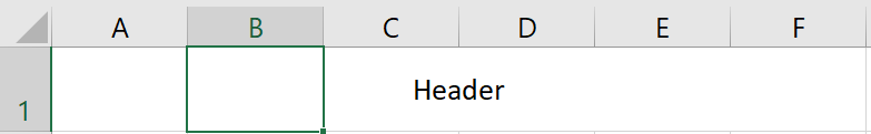 Selecting a cell when text is aligned across multiple cells.