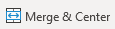 Merge and center button in Excel.