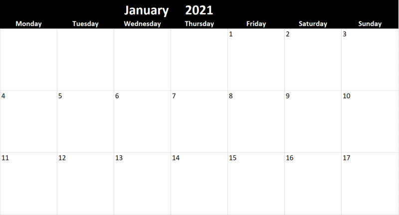 Excel Calendar Template - Howtoexcel.net