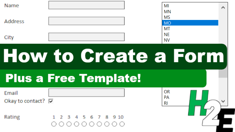 How To Create A Form In Excel From A Table - Free Printable Box