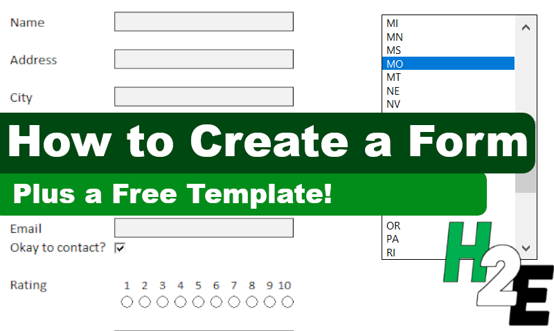 How To Create A Form In Excel HowtoExcel