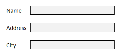 Creating text fields in Excel.