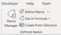 Name Manager in Excel.