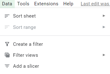 Adding a slicer to a Google Sheets pivot table.