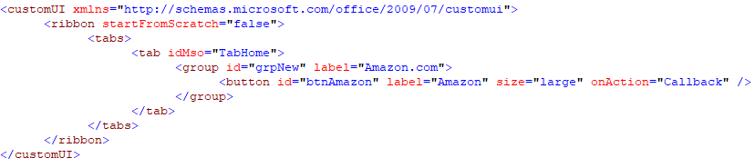 Custom UI Editor showing code for the Amazon button.