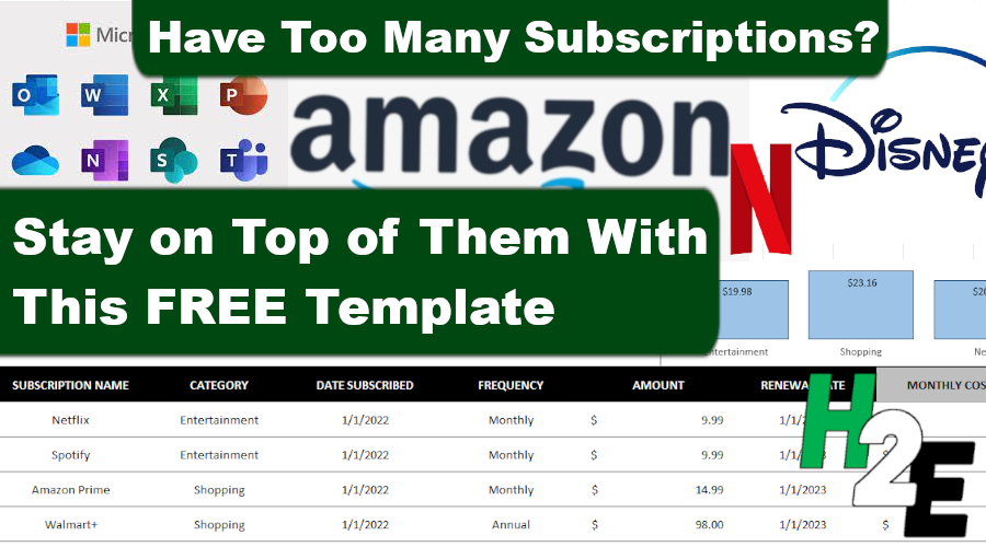 Manage Your Subscriptions With This Free Template HowtoExcel