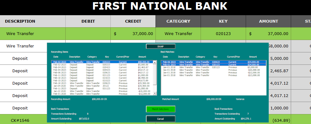 Bank Reconciliation Template 2023