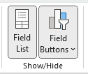 Options for the field list and field buttons.