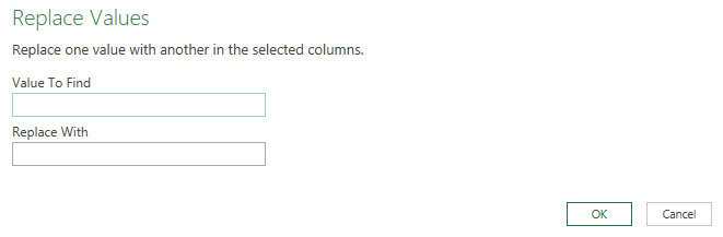 Replacing values in Power Query.