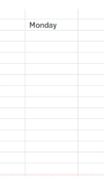 Autofilling days of the week in Excel.