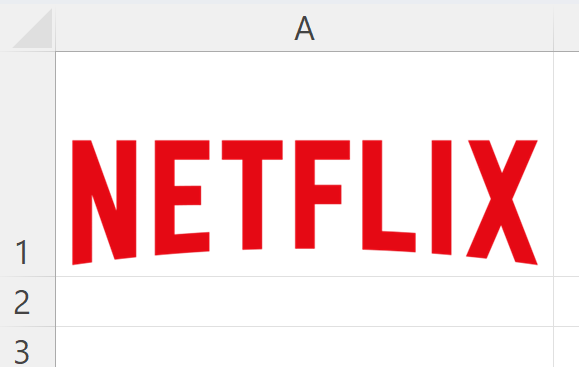 Netflix logo expanded to fit the cell.