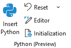 Inserting python code in Excel.