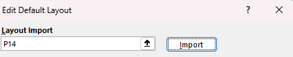 Import a pivot table layout in Excel.