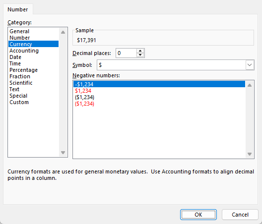 Applying a custom number formatting to value fields in a pivot table.