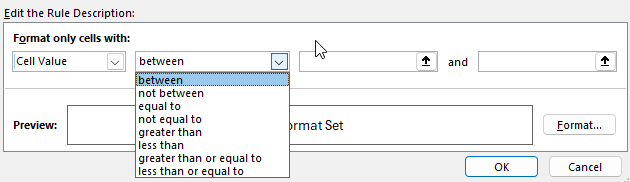 Creating a conditional formatting rule that's based on a cell value.