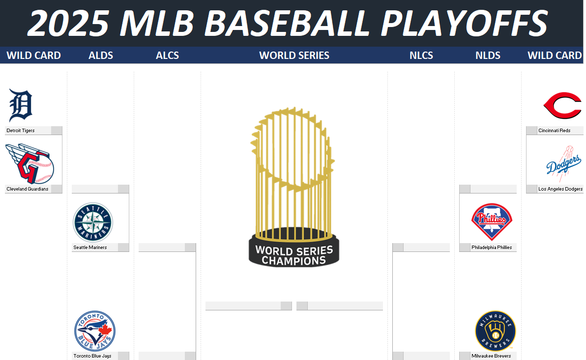 MLB Playoff Template in Excel.