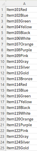Data set in Excel where three fields are in a single column, without a delimiter.